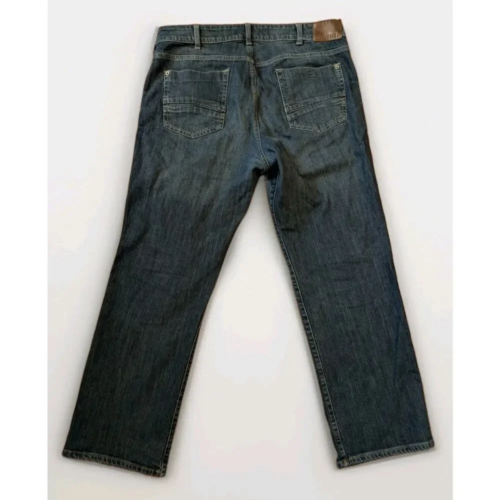 Lee Modern Series Mens Jeans 36x30 Straight Fit Straight Leg Stretch Dark Wash